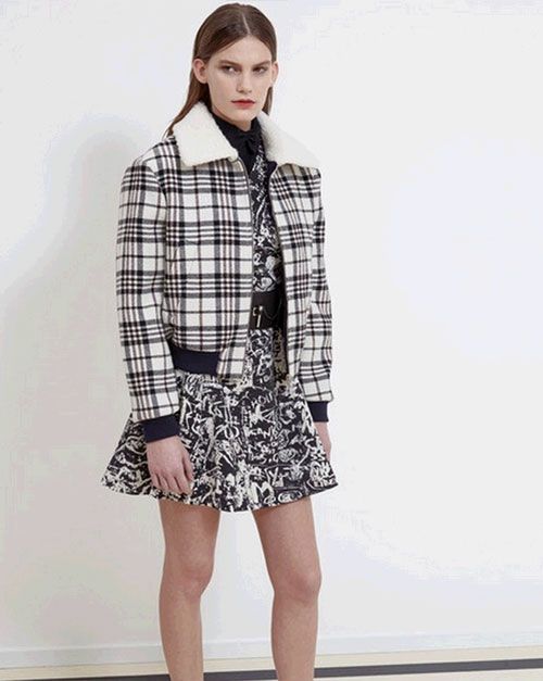 Carven2014早秋系列 高腰设计A字廓型短裙