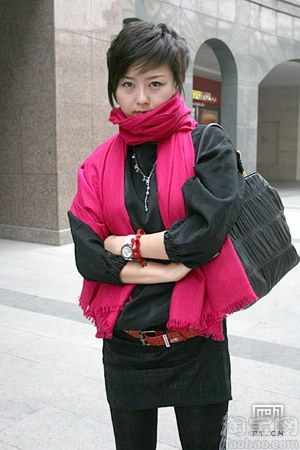 红色的围巾